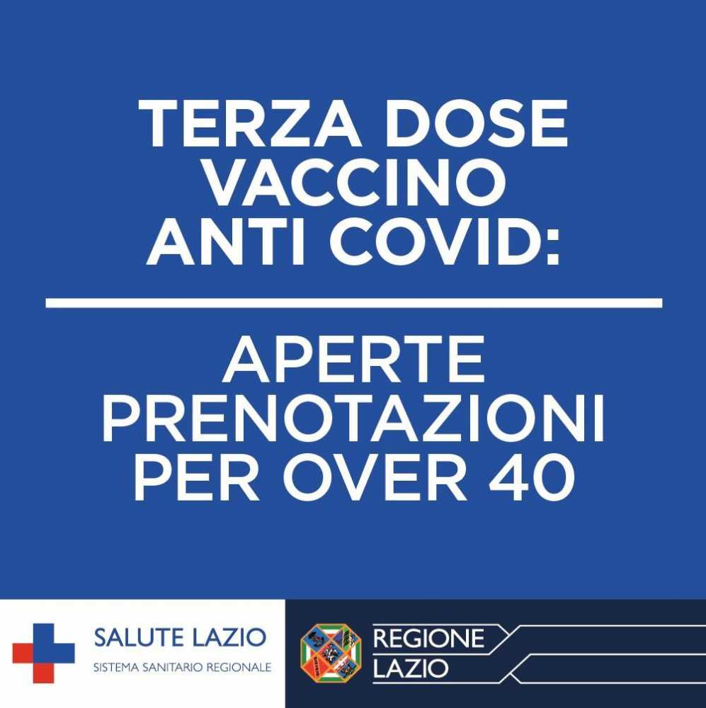 Terza Dose Nel Lazio Oggi Via Alle Prenotazioni Per Gli Over 40