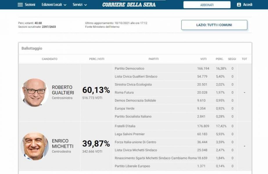 Roberto Gualtieri nuovo sindaco di Roma • Terzo Binario News