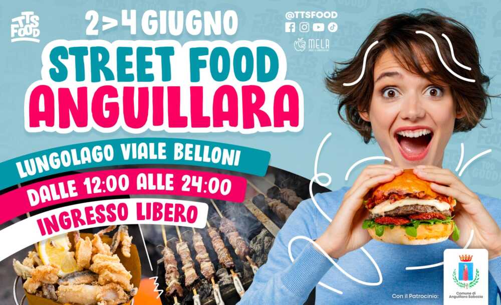 Lo street food approda sul lungolago di Anguillara dal 2 al 4 giugno