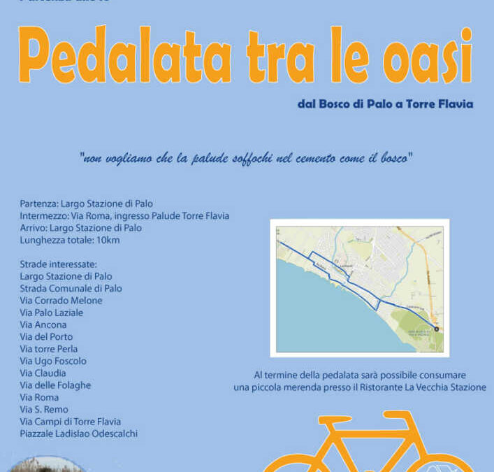 Domenica 19 novembre “Pedalata tra le Oasi: dal Bosco di Palo a Torre Flavia”