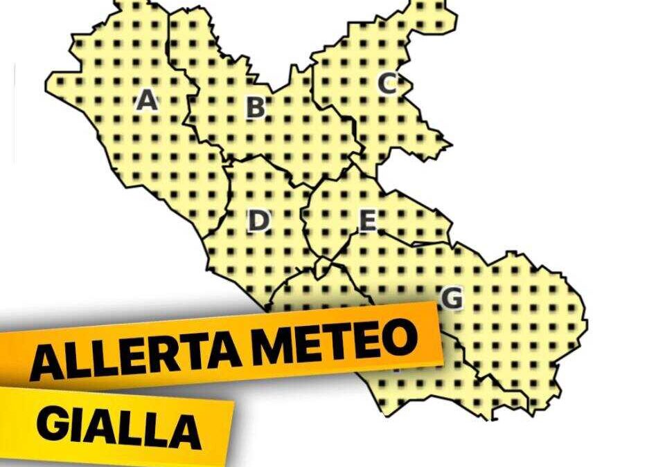 Allerta meteo gialla su Lazio per lunedì 24 giugno dalla tarda mattinata e per le successive 6-9 ore