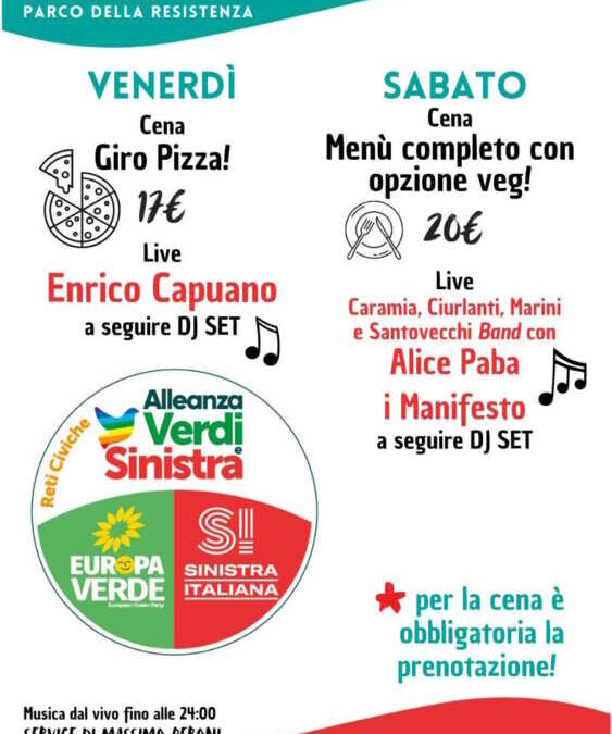 Libera! Prima festa cittadina di Alleanza Verdi Sinistra di Civitavecchia