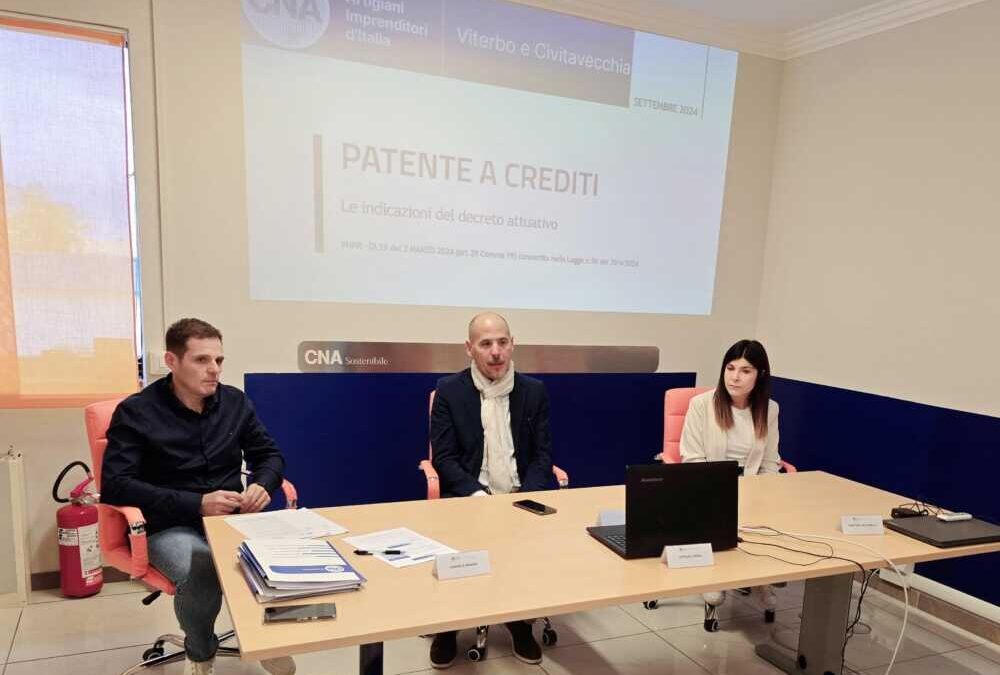 Patente a crediti, oltre 30 imprese all’incontro formativo a Viterbo di Cna dopo quello di Civitavecchia