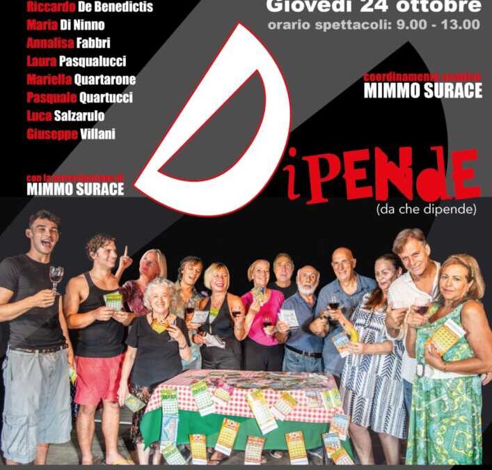 Il 24 ottobre “Dipende … da che dipende” al teatro del Lido di Ostia: la Asl Roma 3 focalizza la ludopatia