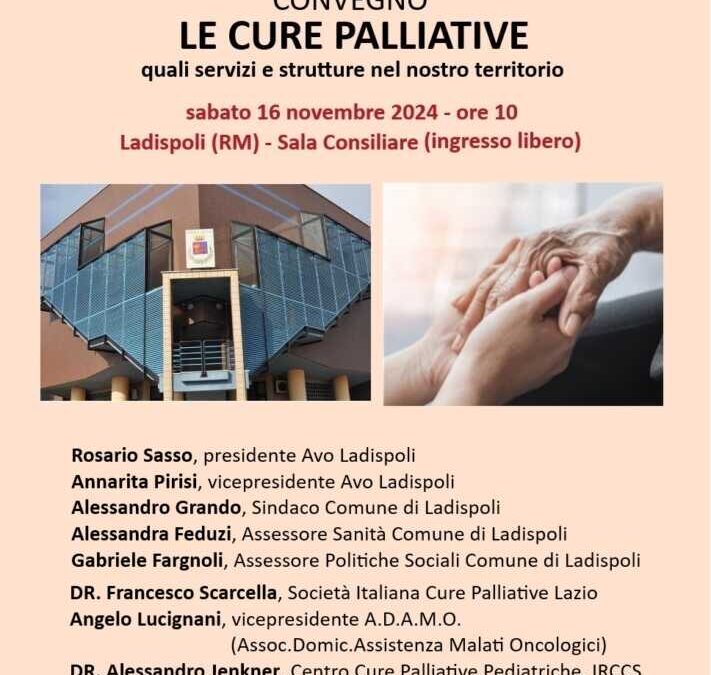 Convegno “Le cure Palliative” organizzato da Avo Ladispoli nella sala Ceraolo