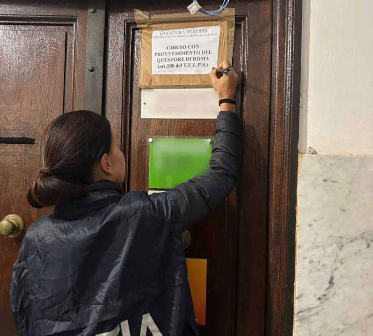 Albergo abusivo vicino Termini, la Polizia appone i sigilli