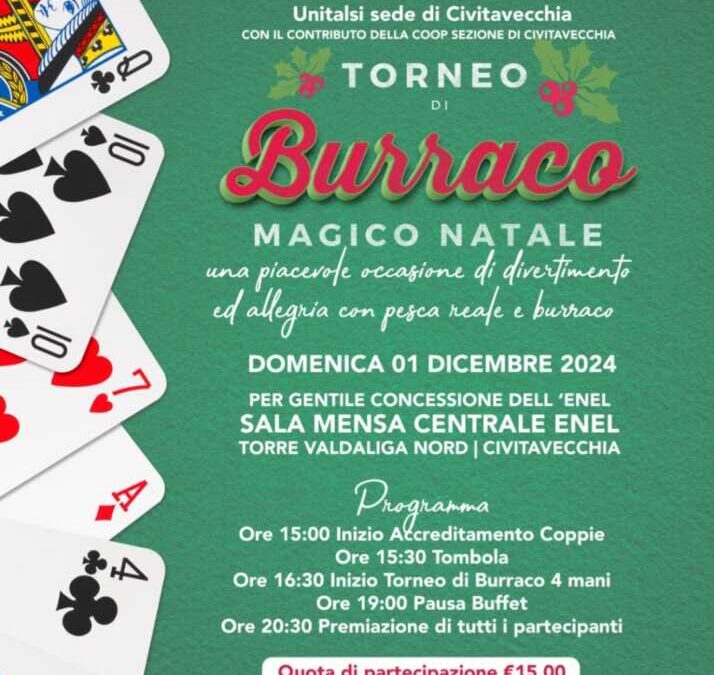 Torneo di burraco della Ricciardi ODV e dell’Unitalsi della sede di Civitavecchia