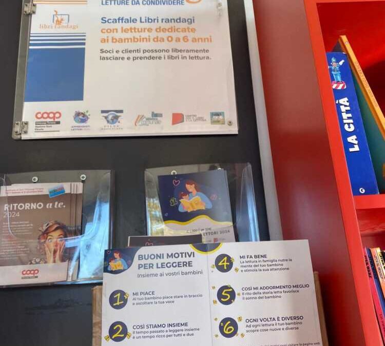 Inaugurato alla Coop di Cerveteri il bookcrossing dedicato a bimbi tra zero e sei anni