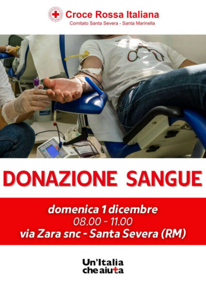 donazione sangue cri santa severa