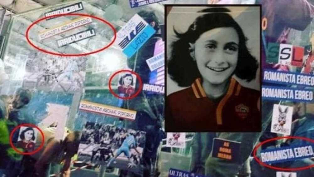 Anna Frank romanista, daspo per un laziale sorpreso ad affiggere adesivi