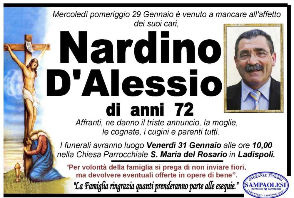 Addio a Nardino D’Alessio, il cordoglio del sindaco di Ladispoli Grando