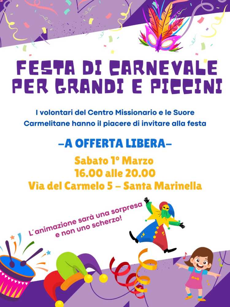 festa carnevale suore santa marinella