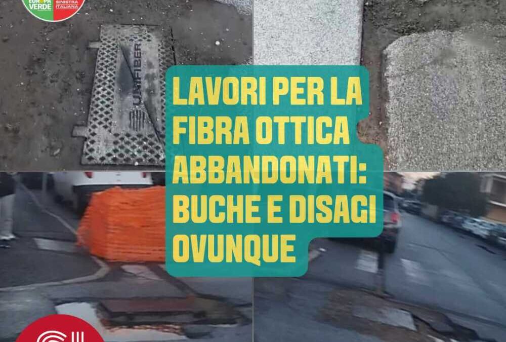 Si Ladispoli: “I lavori per la fibra ottica hanno devastato le strade”